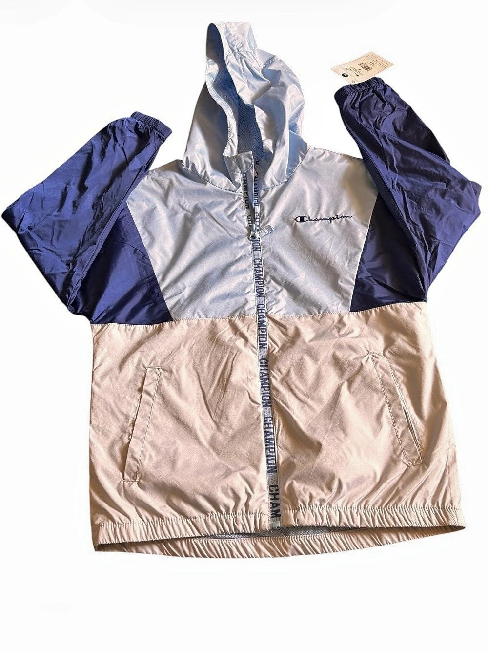 Champion Color Block Windbreaker Size Small